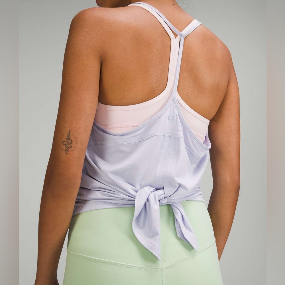 LULULEMON modal silk racerback tank 6 EUC worn 1x